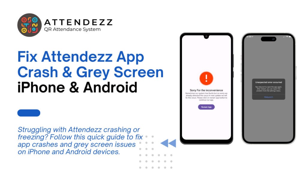 Attendezz app crash solution