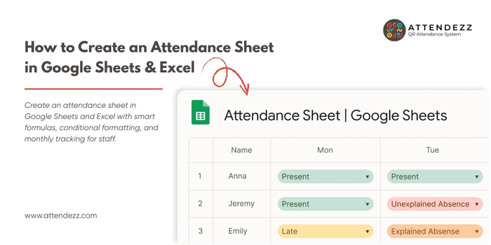 How to Create an Attendance Sheet in Google Sheets & Excel