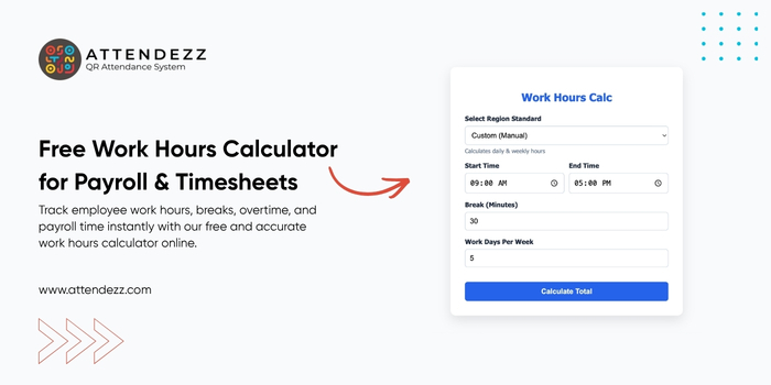 Free Work Hours Calculator for Payroll & Timesheets