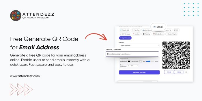 Free Generate QR Code for Email Address