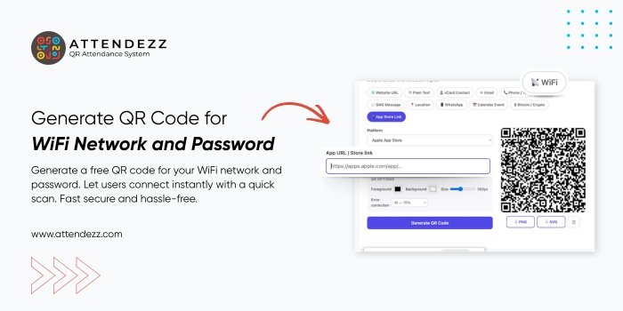 Generate QR Code for WiFi Network and Password