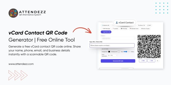 vCard Contact QR Code Generator