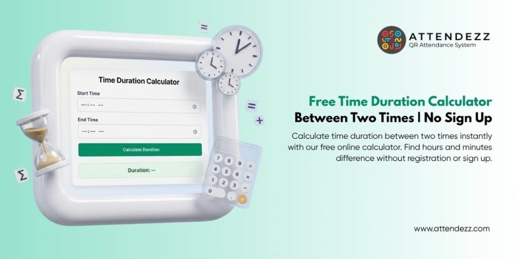 Free Time Duration Calculator Between Two Times | No Sign Up