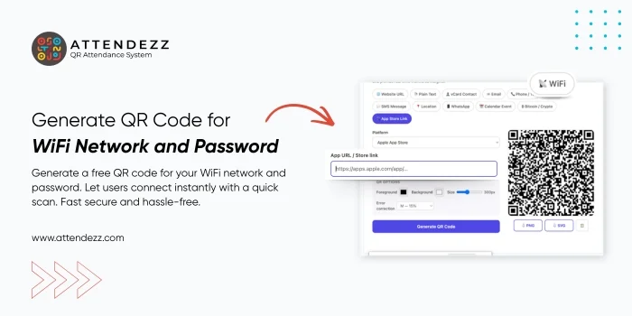 Generate QR Code for WiFi Network and Password