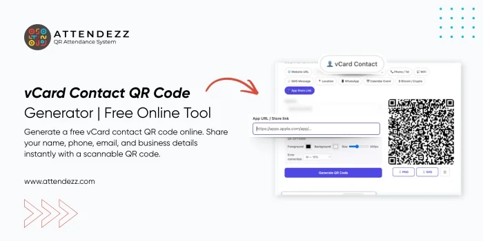 vCard Contact QR Code Generator