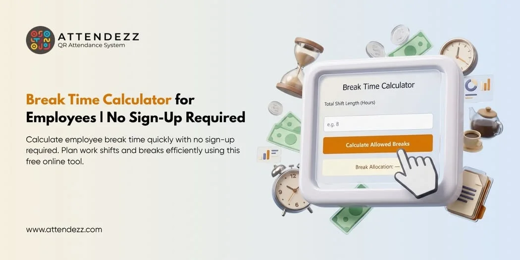 Break Time Calculator for Employees | No Sign-Up Required